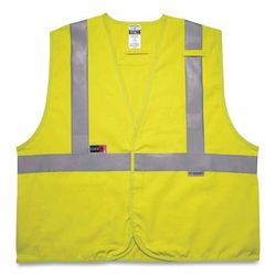 Ergodyne 21463 GloWear 8261FRHL Class 2 Dual Compliant FR Hook and Loop Safety Vest, Small/Medium, Lime, Ships in 1-3 Business Days