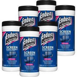 Endust LCD & Plasma Pop-Up Wipes 70ct. - 70 / Tub - 6 Pack - White (NRZ11506P6)