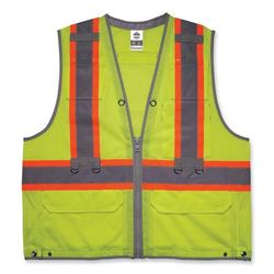 Ergodyne 24177 GloWear 8231TV Class 2 Hi-Vis Tool Tethering Safety Vest, Polyester, 2X-Large/3X-Large, Lime, Ships in 1-3 Business Days EGO24177
