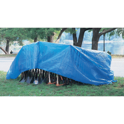 Multiple Use Tarps, 25 Ft Long, 15 Ft Wide, Polyethylene, Blue