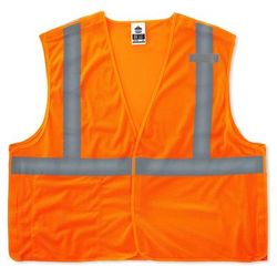 Ergodyne Glowear Safety Vest, Econo Breakaway, Type-R Class 2, X-Small, Orange, 8215Ba