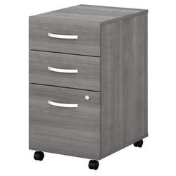 Bush Business Furniture Studio C 20-1/6"d Vertical 3-Drawer Mobile File Cabinet, Platinum Gray, Delivery