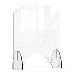 Rosseto Serving Solutions Avant Guarde Acrylic Sneeze Guard, Pass-Through Window, 28" X 24", Clear