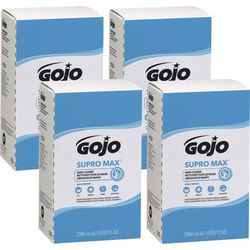 Gojo Supromax Lotion Hand Cleaner - 67.6 Fl Oz (2 L) - Adhesive Remover, Soil Remover - Hand - Tan - 4 / Carton