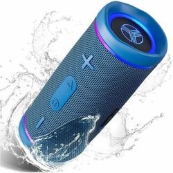 Treblab Hd77 Portable Bluetooth Speaker System - 25 W Rms - Blue - 80 Hz To 16 Khz - Surround Sound - Battery Rechargeable