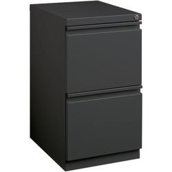 Lorell 19-7/8"d Vertical 2-Drawer Mobile Pedestal File Cabinet, Charcoal