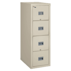 Fireking Patriot 31-5/8"d Vertical 4-Drawer Legal-Size File Cabinet, Parchment, Dock To Dock Delivery