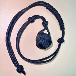 1PCS 60cm Outdoor EDC Portable Multifunction Monkey Fist Keychain Car Window Breaker Tools Self Defense Rope Steel Ball