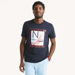 Nautica Men's 1983 Graphic T-Shirt 401 (Navy), XS