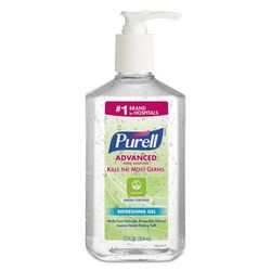 Purell 3691-12 Advanced Hand Sanitizer Green Certified Gel, Fragrance-Free, 12 oz Pump Bottle, 12/Carton - Case of 12 GOJ3691-12