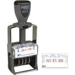 Shachihata Inc. U.S.A. 40312 Heavy Duty Self Inking Line Dater, Paid SHA40312