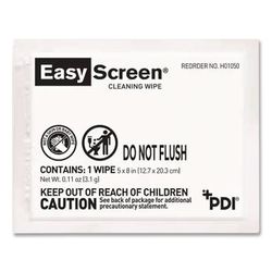 Sani Professional PDI Easy Screen Cleaning Wipes, Individually Wrapped, 1-Ply, 5 x 8, Unscented, White, 50/Box (PDIH01050)
