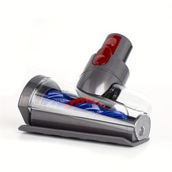 TEMU Premium Anti- Mini Motorized Brush Attachment Compatible With V7 V8 V10 V11 V15 , Ideal For Upholstery, Sofas, Beds, And Car Seats, Plastic Construction - No Battery Included