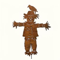 TEMU 1pc Vintage Cast Iron & Bird Garden Stake - Rustic Outdoor Decor For Lawn, Villa, Yard - No Electricity Or Battery Needed - Ideal For Christmas, Halloween, Easter, Thanksgiving