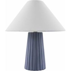 Alfonsine 16"H x 14"W x 14"D Traditional Blue/White/Translucent Table Lamp - Boutique Rugs