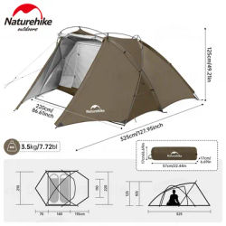 Naturehike Quick-set Camping Tent Large Space Four-season Tent Waterproof 2 Person Tent Anti-mosquito Outdoor Travel Hiking Tent