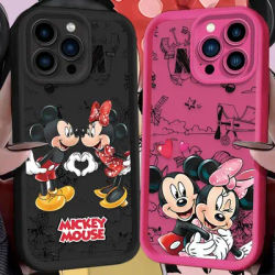 Disney Mickey Minnie Mouse For iPhone 16 15 14 13 12 11 ProMax XS Max XR 7 8 Plus Phone Case