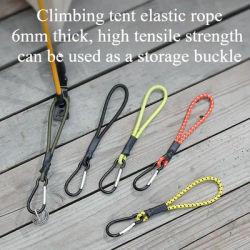 2pcs Outdoor Climbing Buckle Elastic Rope Elastic Rope Multi Functional Hook Strong Pulling Force Bold Camping Tent Accessories