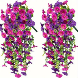 Téléphones artificiels à degré UV, Gloire et Eucalyptus, Décor de confrontation, Parfait pour la maison, le jardin, les mariages, Polyvalent, Extérieur, 2 pièces