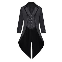 Punk Gotico Medievale Steampunk Cappotto Mascherata Vampiro Medico della peste Costume Per uomo Stile Steampunk Carnevale Mascherata Feste Adulti Cappotto