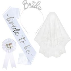 FUTURA SPOSA Halloween Fascia Fusciacca Velo da sposa Accessori per la festa di addio al nubilato Adulti Per donna Halloween Carnevale Matrimonio Addio al nubilato Addio al Nubilato Costumi di