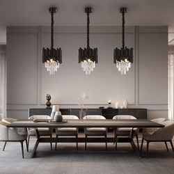 Mini Obsidian Pendant | Mini Crystal Pendant | Style B / Warm White (3000k) | MOD LIGHTING
