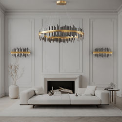 Aurelius | Luxury Modern Chandelier | Polished Gold / Double Layer - Large / Warm White (3000k) | MOD LIGHTING