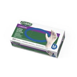 Curad Latex Exam Gloves, Size M, 100/BX (CUR8105H)