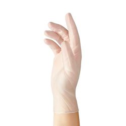 Medline Accutouch Synthetic Powder-Free Clear Vinyl Exam Gloves, Size M, 100/BX (MDS192075H)