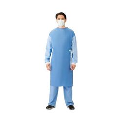 Medline Eclipse Poly Reinforced Gown with Breathable Sleeve, Size L, 1 EA (DYNJP2207H)