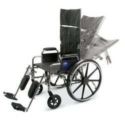 Medline Excel Reclining Wheelchair with Removable Desk-Length Arms and Elevating Leg Rests, 300 lb. Weight Capacity, 16" Width, 1 EA (MDS808350)