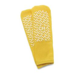 Medline Fall Prevention Patient Slippers, Yellow, Child, 48/CS (MDTPS4B01FPY)