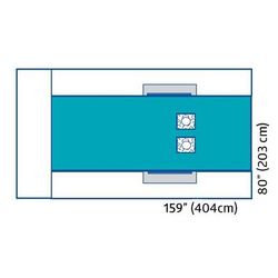 Medline Femoral Angiography Surgical Drape, Heavy Duty, with Pouch, 8/CS (DYNJP4119HDA)