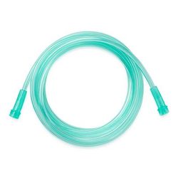 Medline Green Crush-Resistant Oxygen Tubing, 7', Standard Connector, 50/CS (HCS4507G)