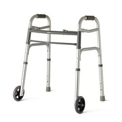 Medline Guardian 2-Button Folding Youth Walker with 5" Wheels, 4/CS (G30758W)