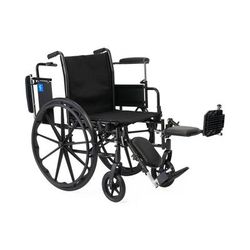 Medline K3 Guardian 18" Wide Wheelchair with Height-Adjustable Desk-Length Arms and Elevating Leg Rests, 1 EA (K3186N34E)