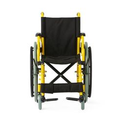 Medline Kidz Guardian Pediatric Wheelchair with Nylon Upholstery and Swing-Away Footrests, Yellow, 14"W, 1 EA (KPD4N22S)