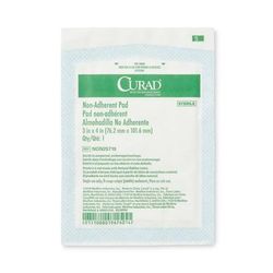 Curad Non-Adherent Dressing Pad, Sterile, 3" x 4", 100/BX (NON25710Z)