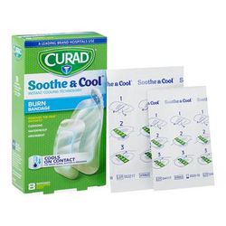 Curad Soothe and Cool Clear Waterproof Hydrogel Bandages, Assorted Sizes, 24/CS (CUR5236V1)