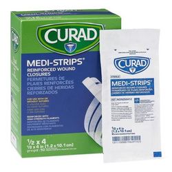 Curad Sterile Medi-Strip Wound Closure, 1/2" x 4", 1200/CS (NON250412)