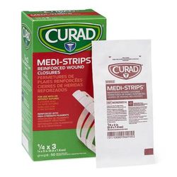 Curad Sterile Medi-Strip Wound Closure, 1/4" x 3", 150/BX (NON250314Z)
