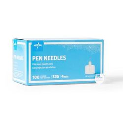 Medline Pen Needle, 32G x 4 mm, 100/BX (MPHPN324Z)