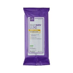 Medline ReadyBath LUXE Total Body Cleansing Heavyweight Washcloth, Antibacterial, Scented, 8/Pack, 24/CS (MSC095100)