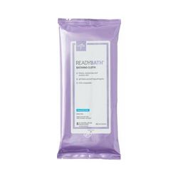 Medline ReadyBath Total Body Cleansing Standard Weight Washcloth, Fragrance Free, 8/Pack, 30/CS (MSC095305)