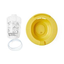 Medline Sitz Bath Basin and Clamp with Printed Directions on 2,000 mL Solution Bag, Gold, 14" x 10-7/8" x 4", 10/CS (DYND80101)