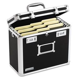 Vaultz Locking File Chest, Letter Files, 13.75" x 7.25" x 12.25", Black (IDEVZ01187)
