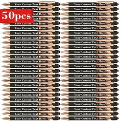 TEMU 50pcs, 50pcs High-end Customizable Retractable Metal Round Ballpoint Pen - Medium Tip, Writing And Touch Screen Stylus - Suitable For Day, Birthday, Teacher's Thanksgiving And , Thanksgiving