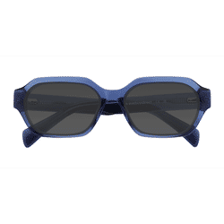 Unisex s square Blue Acetate Prescription sunglasses - Eyebuydirect s Collins