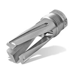 Infinite Product Solutions Gen 1 QD 3-Prong Flash Hider 9mm Luger 1/2x28 Natural Stainless Steel G1-303-U-1228-9MM-CW