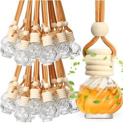 TEMU 50pcs Car Essential Oil Hanging Bottle Empty Glass Car Diffuser Bottles Refillable Car Air Freshener Perfume Pendant Fragrance Car Air Freshener Ornament Decor